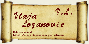 Vlaja Lozanović vizit kartica